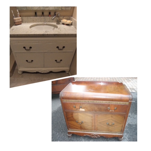 1950's Waterfall Small Sideboard make another great bathroom Vanity