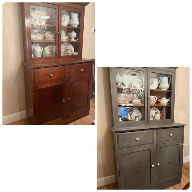 Antique Hutch Before and After