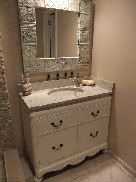 Deco Sideboard Converted to a Bathroom Vanity
